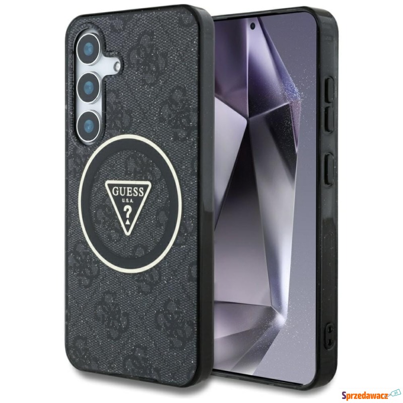Etui Guess 4G Glitter Triangle Buttons do MagSafe... - Etui na smartfony - Grójec