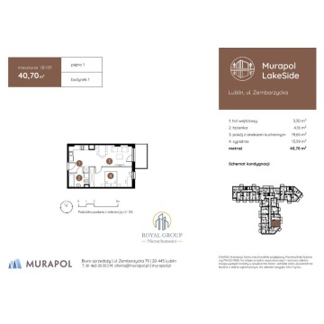 Mieszkanie dwupokojowe Lublin,   41 m2, pierwsze piętro - Sprzedam - zdjęcie 2