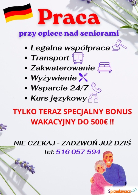Praca opieka NIEMCY | Sprawdzone zlecenia, at... - Pomoc domowa - Katowice