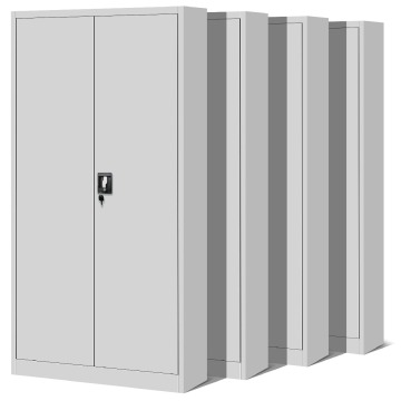 Zestaw 4x szafa biurowa metalowa na akta szara, 900x1950x400 mm: JAN H