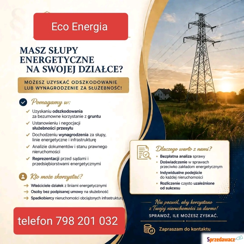 Odszkodowania za słupy energetyczne.