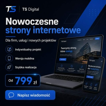 Tworzę nowoczesne strony internetowe dla firm - od 799 zł