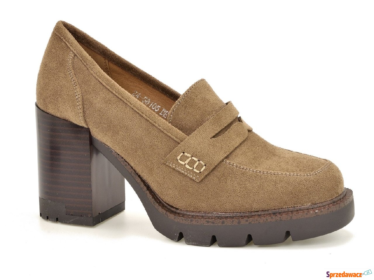 Półbuty Vinceza 58105 beż zamsz