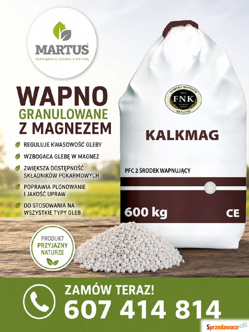 Wapno granulowane z magnezem KalkMag