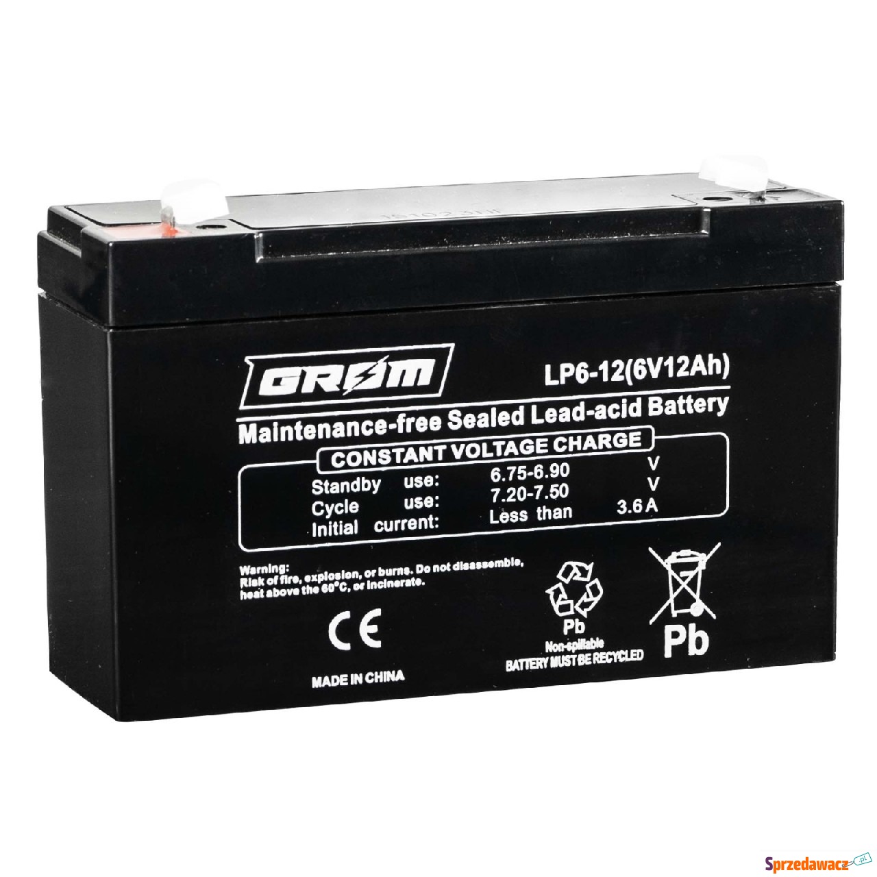 Akumulator GROM LP6-12 12Ah 6V