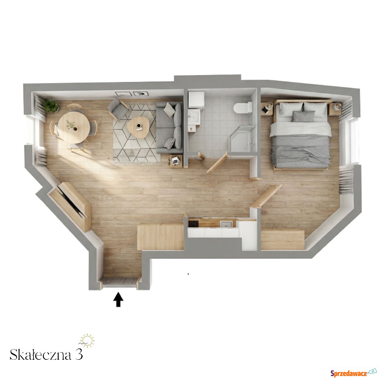 42,03 m², kamienica z windą ·...