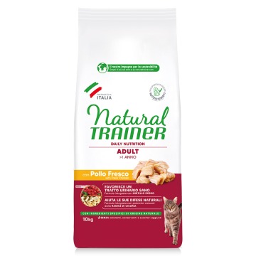 15% taniej! Natural Trainer, karma sucha dla kota, 2 x 10 kg - Adult, z kurczakiem