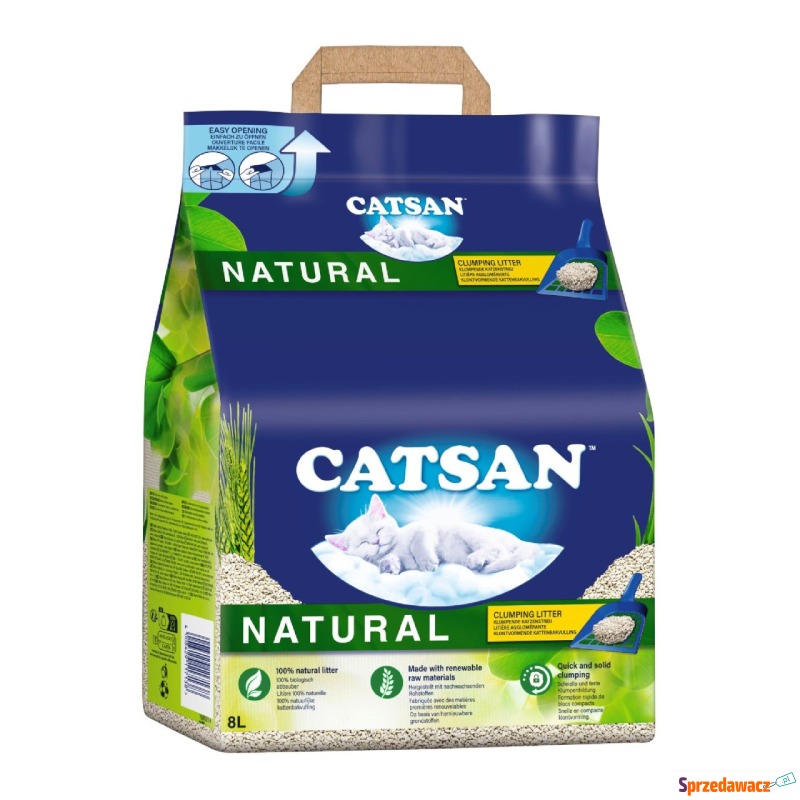 Catsan Natural żwirek zbrylający się - 8 l - Żwirki do kuwety - Kalisz