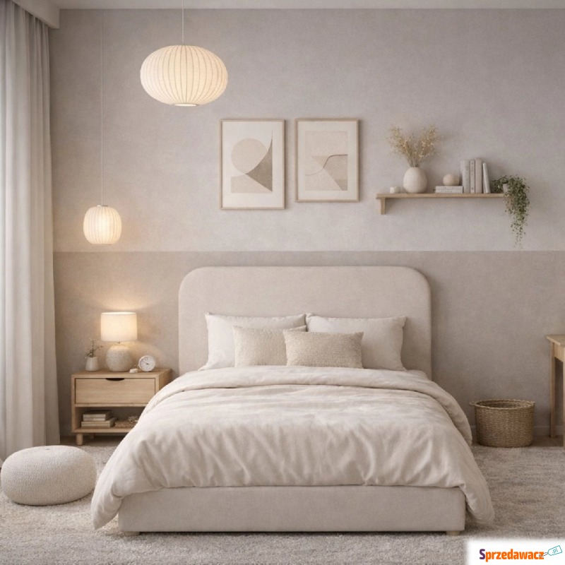 Łóżko kontynentalne Vanilla Zikssen 120x200 cm,... - Łóżka - Zamość