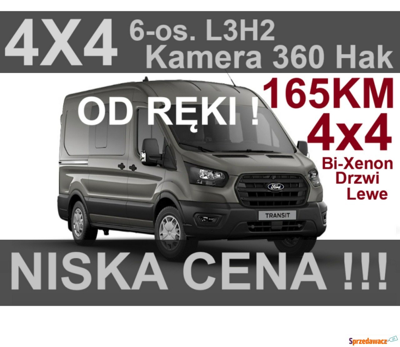 Ford Transit - 4x4 165KM L3H2...
