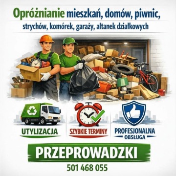 Opróżnianie Mieszkań Domów Piwnic Strychów Pr... - Utylizacja, wywóz śmieci - Opole - zdjęcie 1