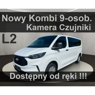 Ford Transit Custom - 9-osob. 136KM Kamera Ciemne Szyby Czujniki od ręki ! Niska Cena !