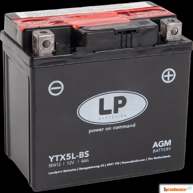 Akumulator motocyklowy Landport YTX5L-BS 12V 4Ah... - Układ elektryczny - Wołomin