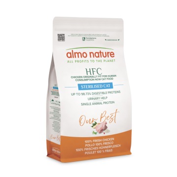 Almo Nature HFC Adult Sterilized, kurczak - 2 x 1,2 kg