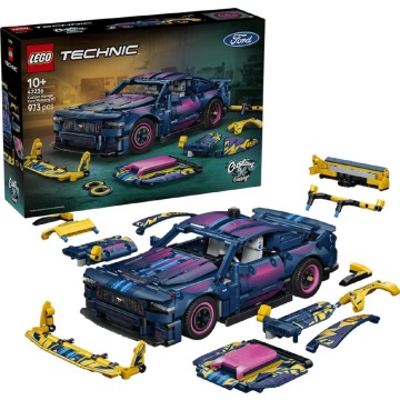 Klocki konstrukcyjne LEGO Technic 42236 Warsztat tuningowy: samochód Ford Mustang GT
