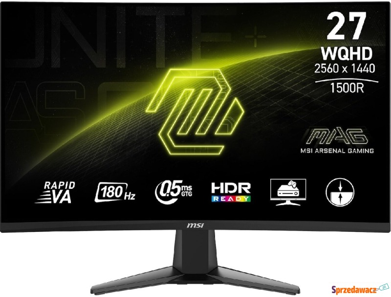 MSI MAG 27CQ6F - 180Hz | QHD | 27'' | Rapid VA... - Monitory LCD i LED - Suwałki