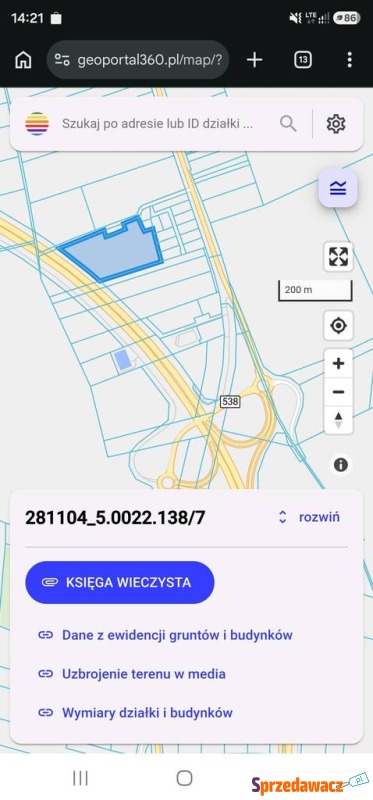 Działka inna na sprzedaż, 2713...