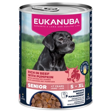 Eukanuba Senior, wołowina z dynią - 48 x 400 g