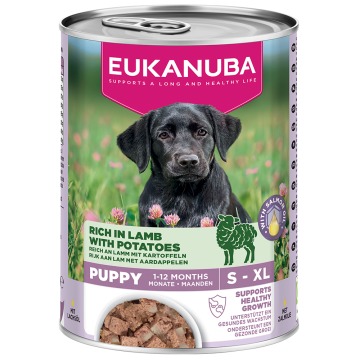 Eukanuba Puppy, jagnięcina z ziemniakami - 24 x 400 g
