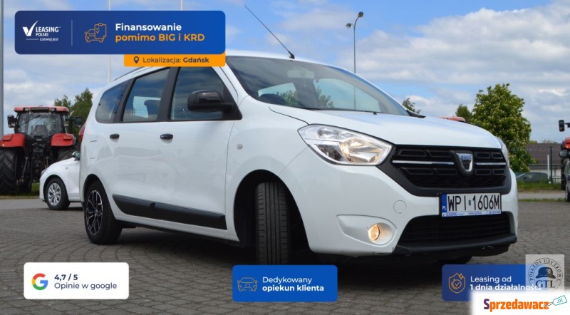 Dacia Lodgy 2019 benzyna+LPG - Na sprzedaż za 26 999 zł - Gdańsk