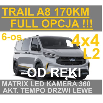 Ford Transit Custom - Trail 170KM 4x4 Full Opcja 6-osob. Od ręki ! 2498 zł