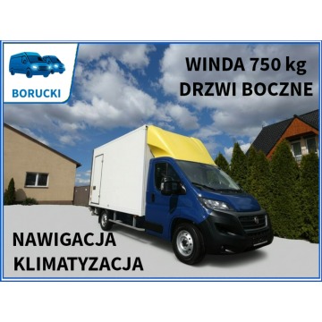 Fiat Ducato - kontener drzwi boczne, winda 750 kg, nawigacja