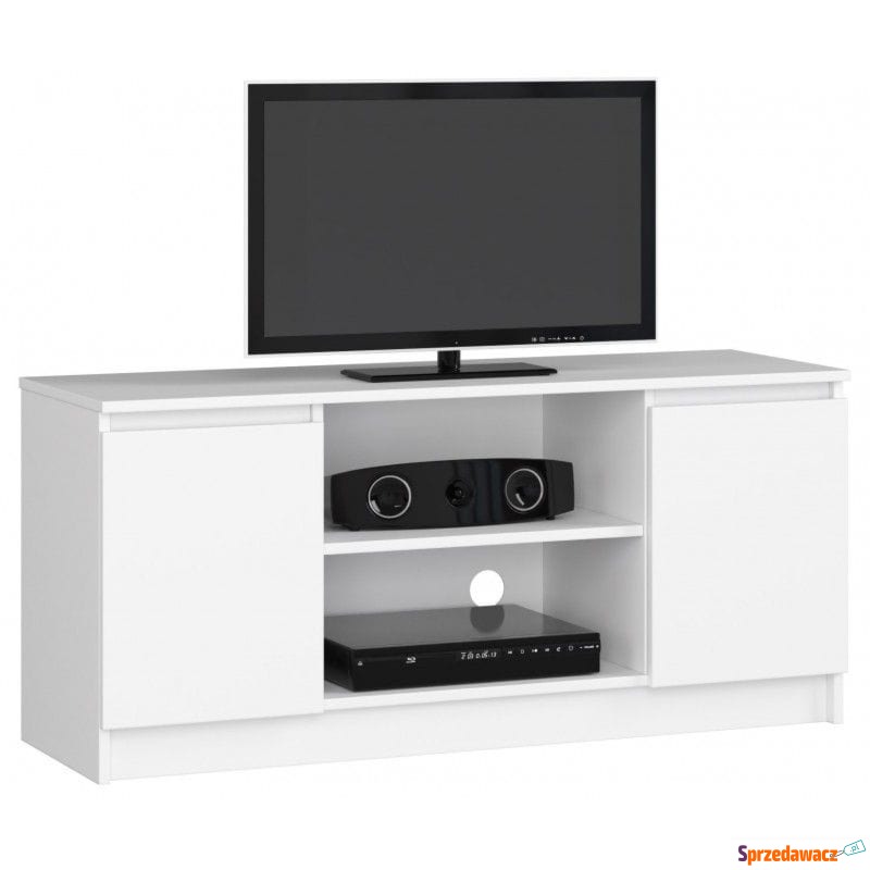 Szafka rtv, półki, NOVA, 120x40x55 cm, biel, mat - Szafki RTV - Suwałki