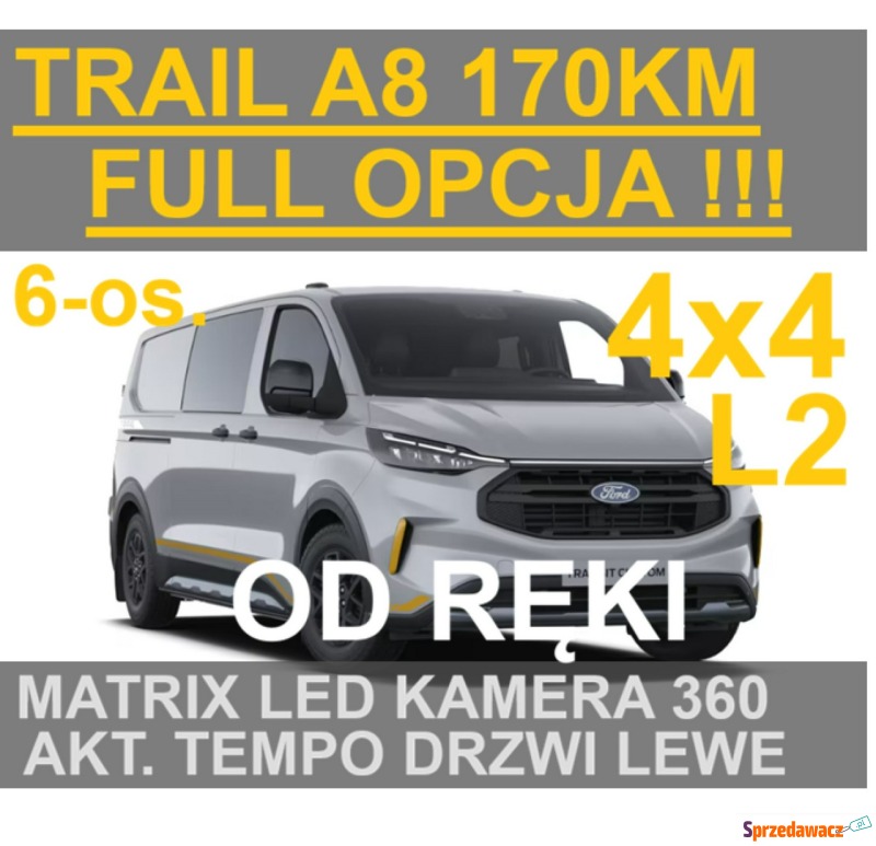 Ford Transit Custom 2026,  2.0 diesel, automat - Na sprzedaż za 219 924 zł - Szczecinek