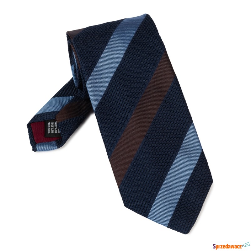 Elegancki jedwabny krawat granatowy...