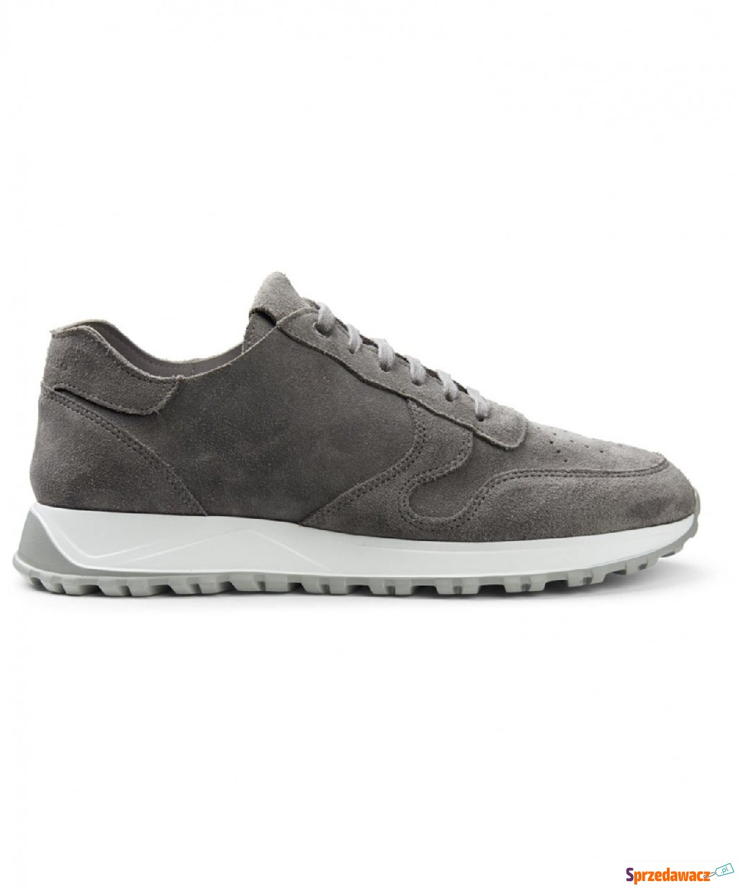 Szare Zamszowe Sneakersy Profuomo...