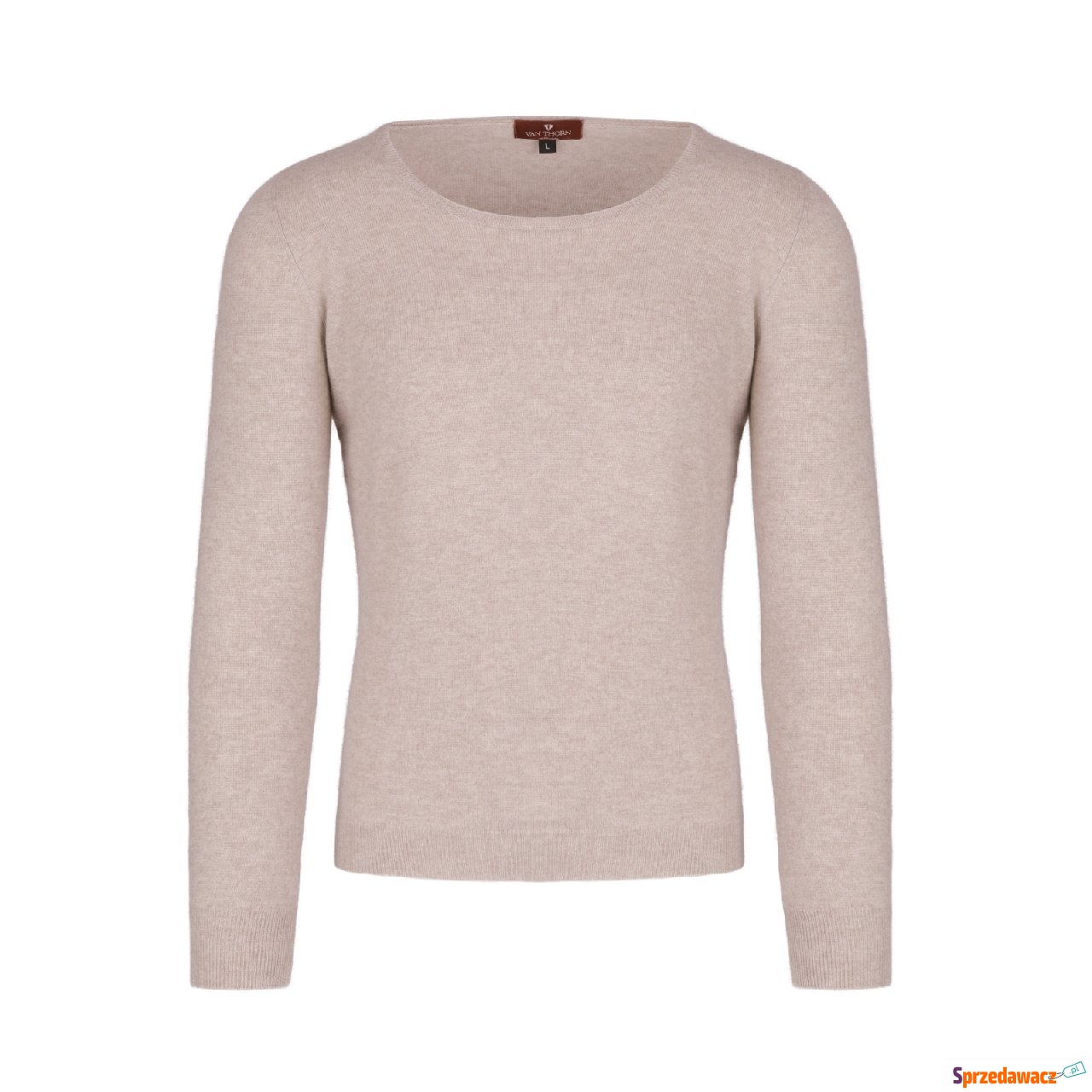 Beżowy sweter 100% kaszmir VAN...