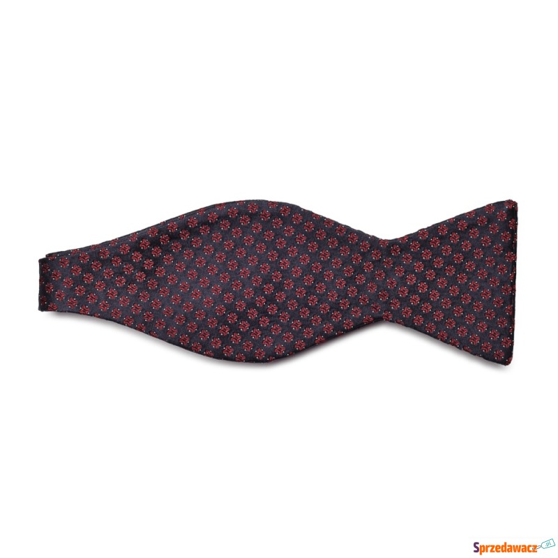 Elegancka granatowa mucha wiązana...