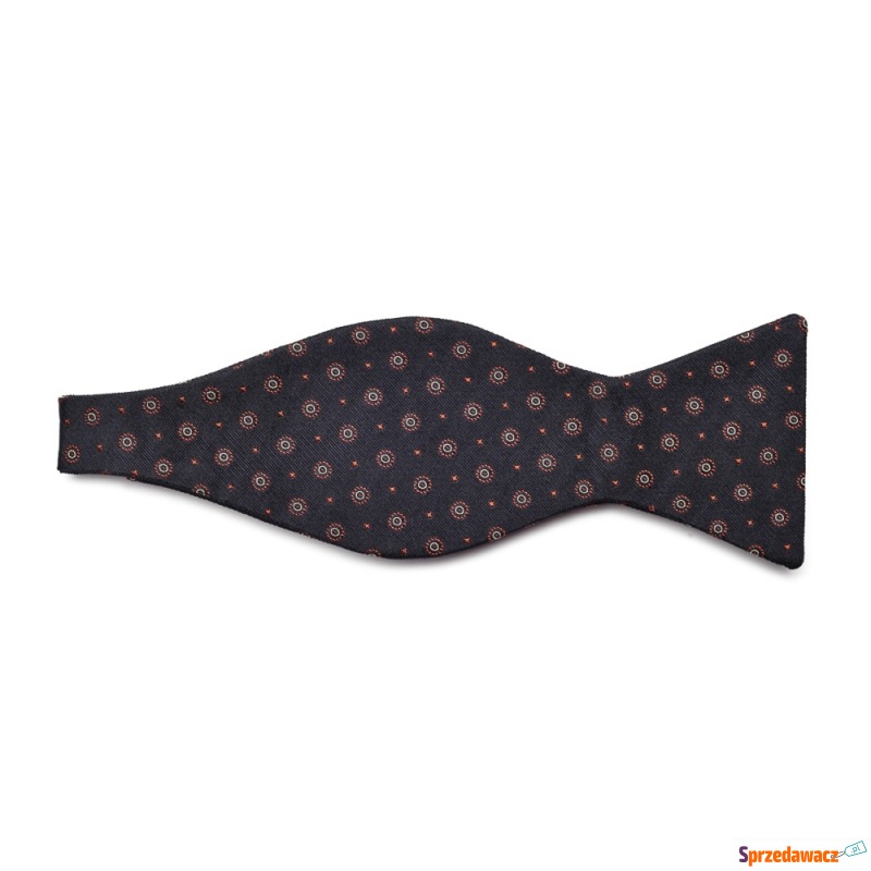 Elegancka granatowa mucha wiązana...