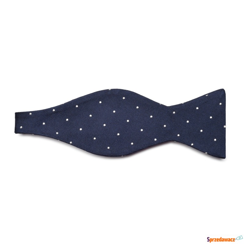 Elegancka granatowa mucha wiązana...