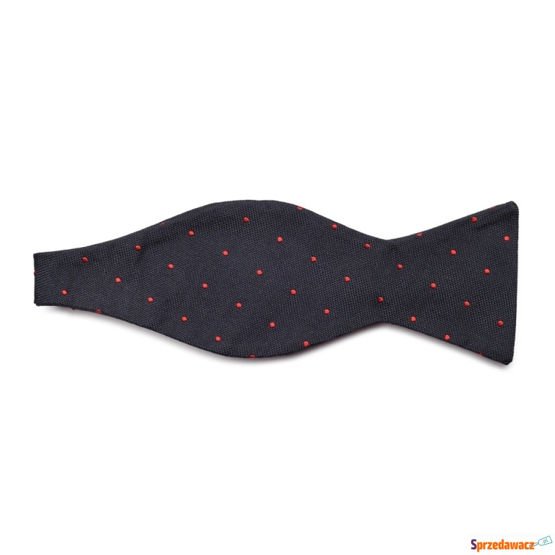 Elegancka granatowa mucha wiązana...