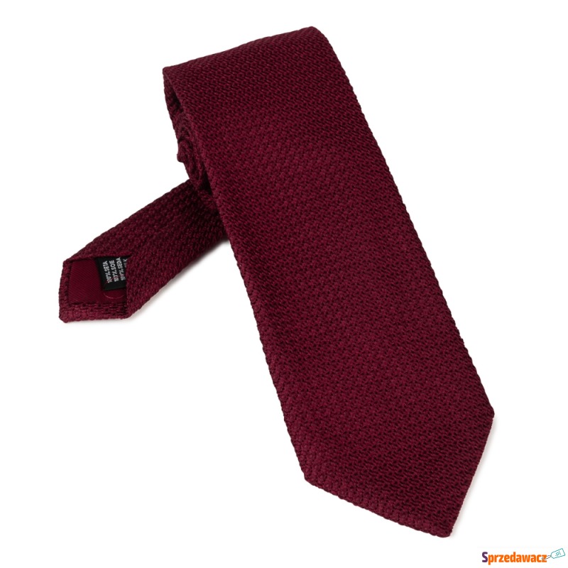 Elegancki jedwabny krawat bordowy...