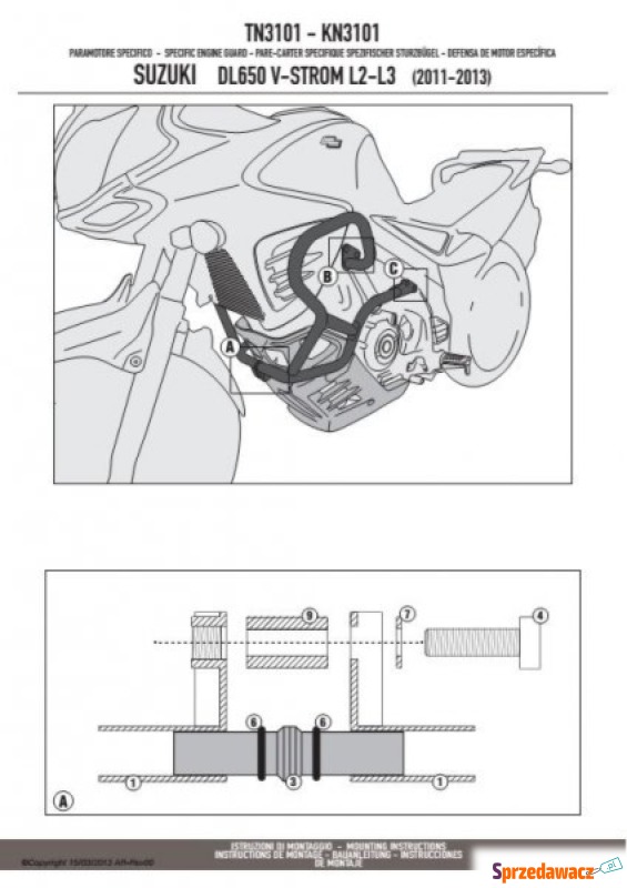 GIVI TN3105 GMOLE osłony silnika...