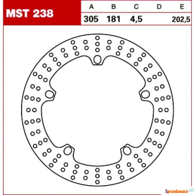 TRW Tarcza hamulcowa MST238 BMWR...