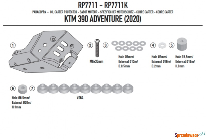 GIVI OSŁONA MISKI OLEJOW KTM 390...