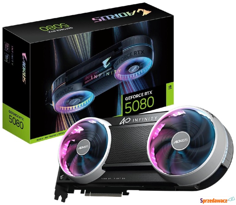 Gigabyte AORUS GeForce RTX 5080 INFINITY 16G DLSS... - Karty graficzne - Świecie