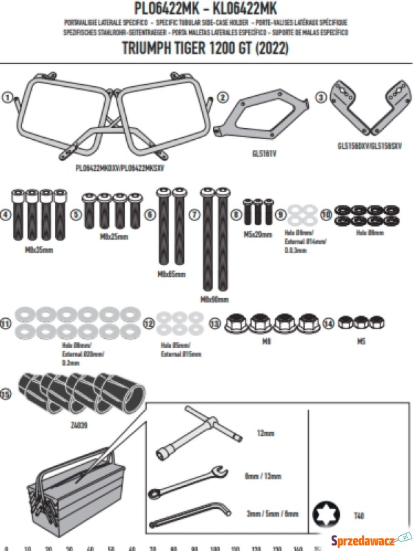 GIVI STELAŻ KUFRÓW BOCZNYCH ONE-FIT CAM TRIUMPH... - Kufry i bagaż - Płock