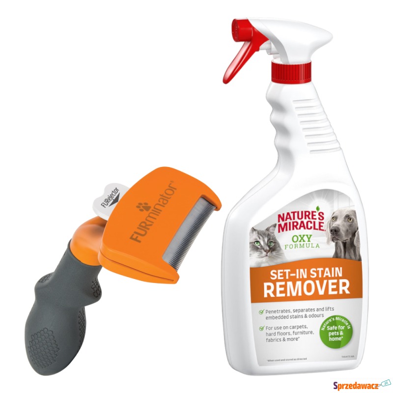 FURminator deShedding Tool + Nature's Miracle... - Akcesoria dla psów - Pińczów
