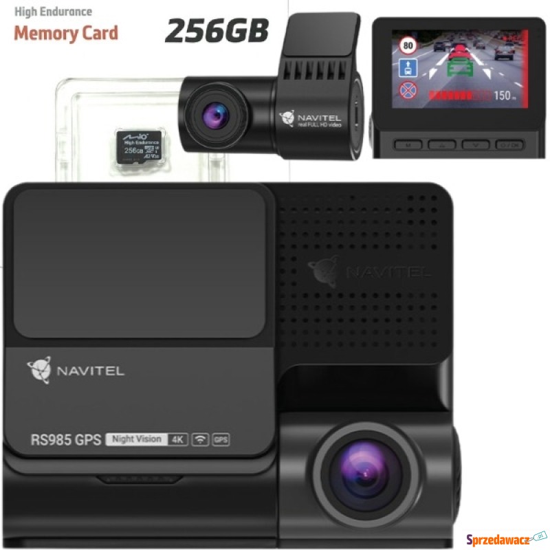 Zestaw Wideorejestrator NAVITEL RS985 GPS Duo... - Rejestratory jazdy - Legnica