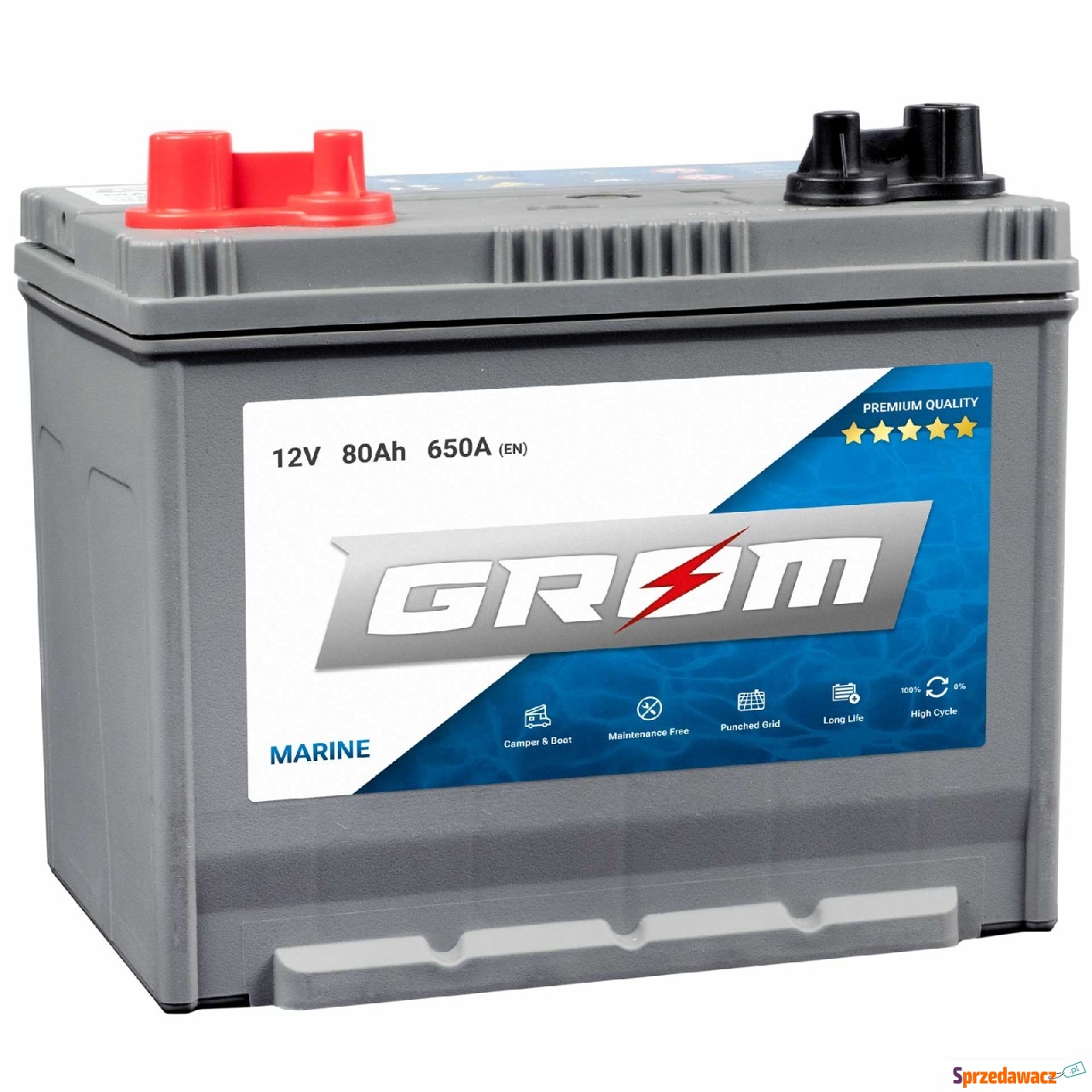 Akumulator Grom Marine 80Ah 650A...
