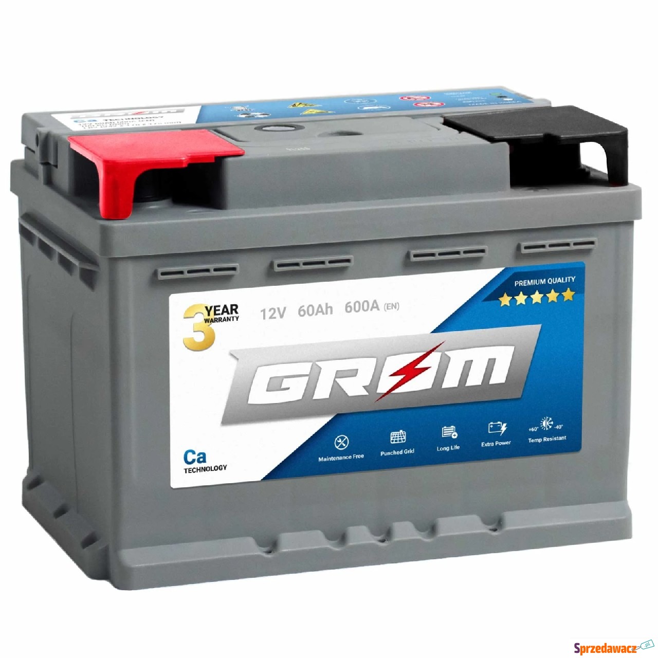 Akumulator 60Ah 600A EN GROM p...