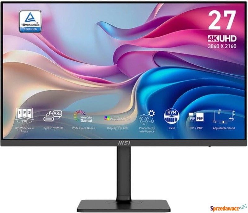 MSI Modern MD272UPHG - 27'' | IPS | 4K UHD | 4ms... - Monitory LCD i LED - Tarnobrzeg