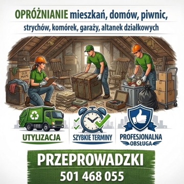 Opróżnianie Mieszkań Domów Piwnic Strychów Garaży Komórek Głubczyce