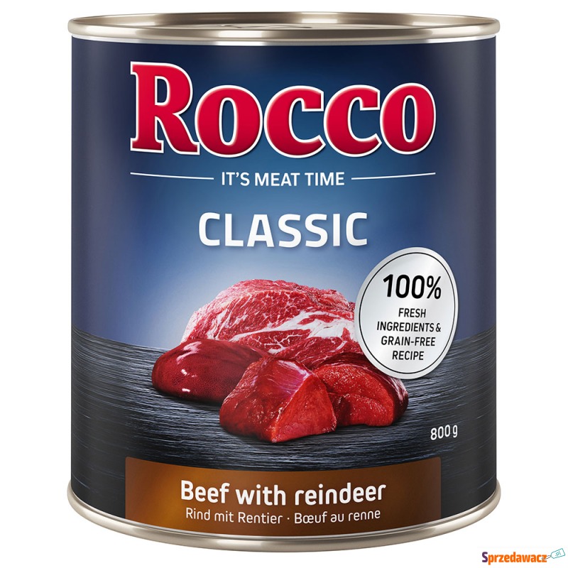 Rocco Classic, 6 x 800 g - Wołowina i renifer - Karmy dla psów - Warszawa