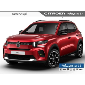 Citroen C3 - Elektryczny 113 KM 44,2 kWh wersja Max | Czerwony | 8 lat gwarancji