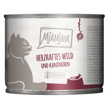Korzystny pakiet MjAMjAM, 24 x 200 g - Soczysta dziczyzna i królik z jagodami